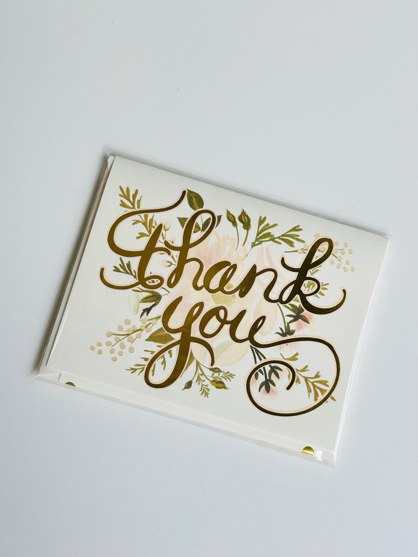 Thank You with Flowers Greeting Card